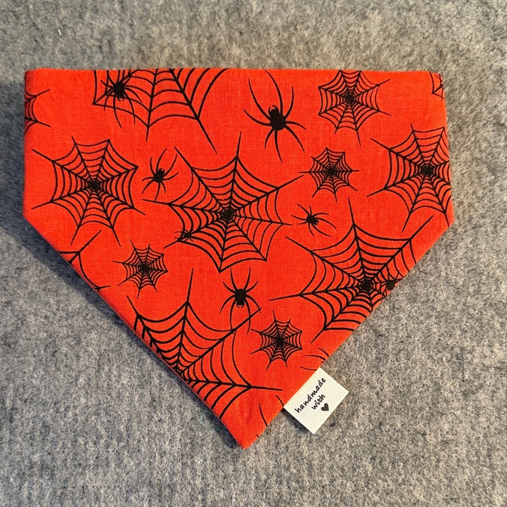 Spooky Spider Scrunchie Dog Bandana